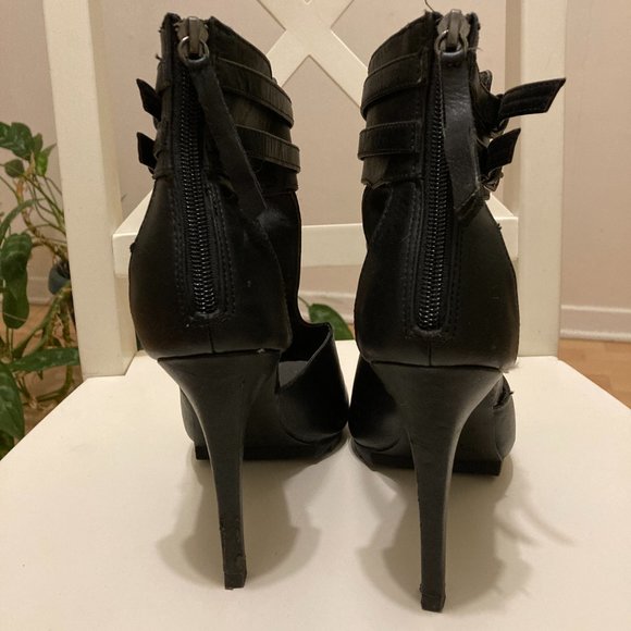 Loved, in Good Condition Zara Terafluc Black Heeled Sandal Pumps - Picture 4 of 7